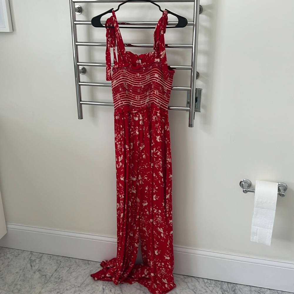 Free people red romper size small!
